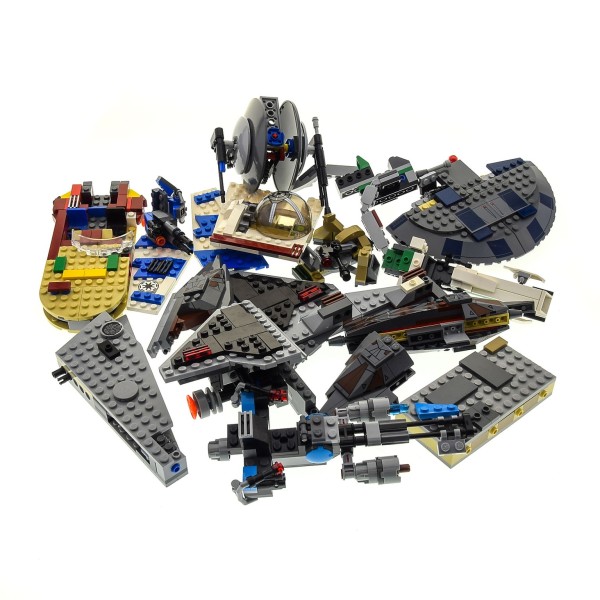 1 x Lego System Teile Set für Modelle Star Wars 75021 Republic Gunship 7957 Sith Nightspeeder 8016 Hyena Droid Bomber weiß grau unvollständig 