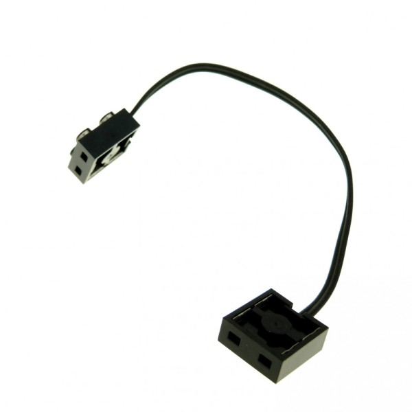 1 x Lego Technic Electric Kabel schwarz 21 Noppen Typ 1 Anschluss Verbindung Verlängerung Eisenbahn Strom Elektrik ca. 16 cm geprüft 5306bc021