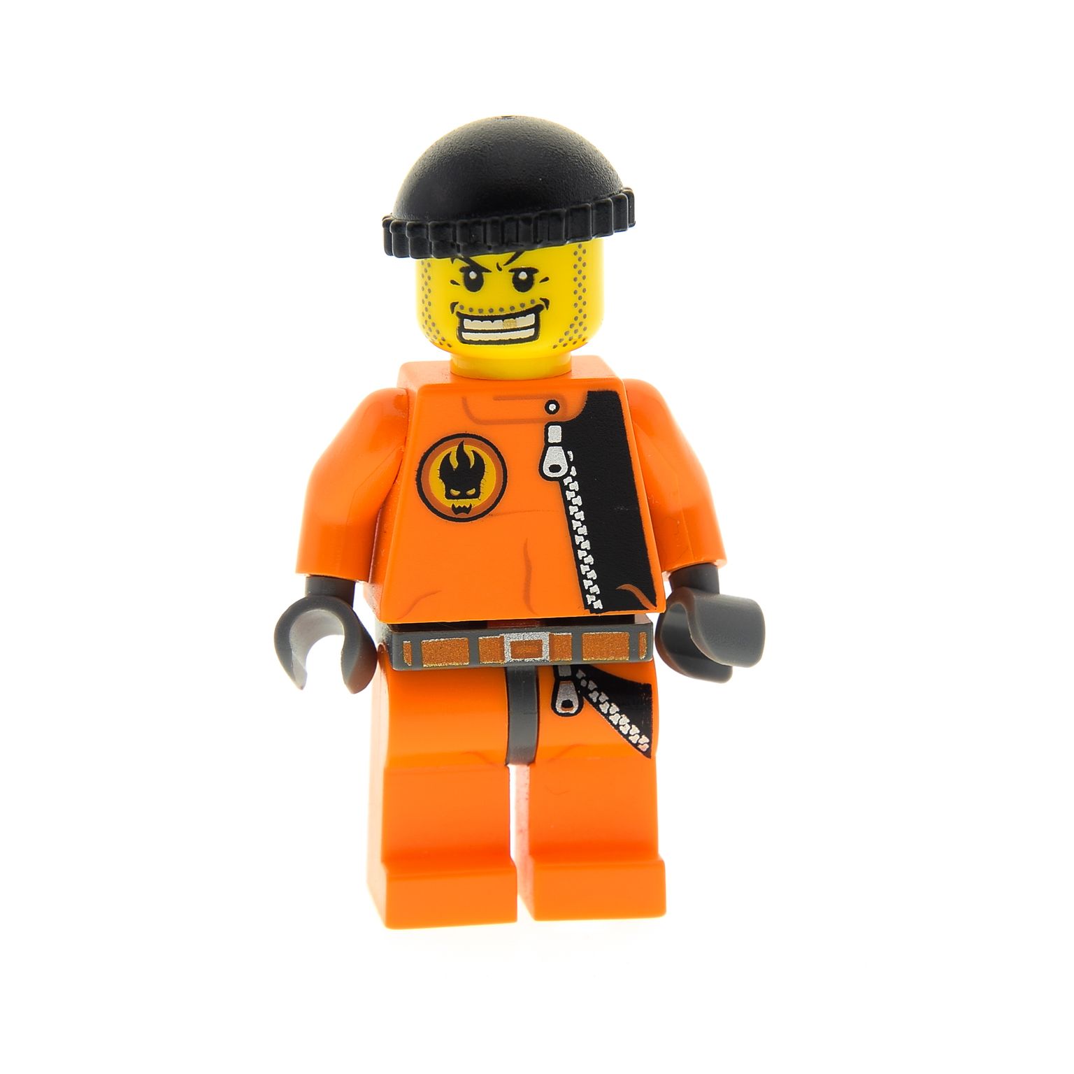 1x Lego Figur Mann Agents Henchman Handlanger orange Grinsen 8630 8634 agt008 