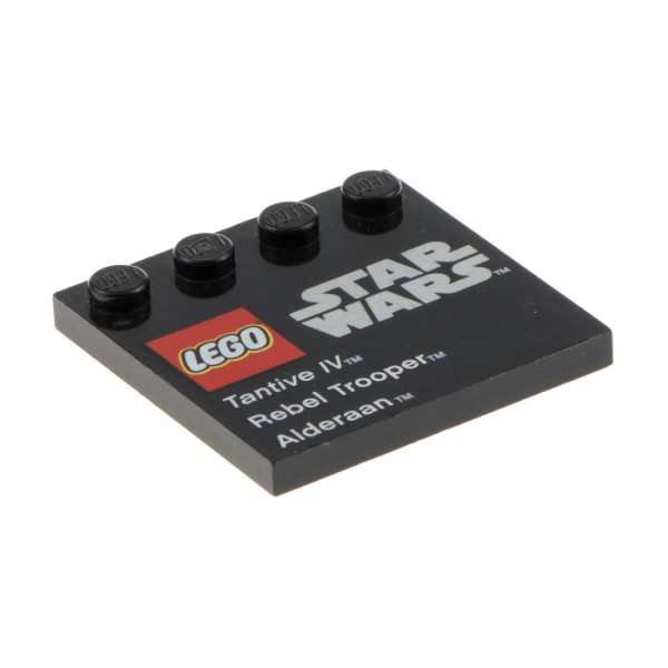 1x Lego Fliese modifiziert 4x4 schwarz Star Wars Alderaan 75011 6179pb064