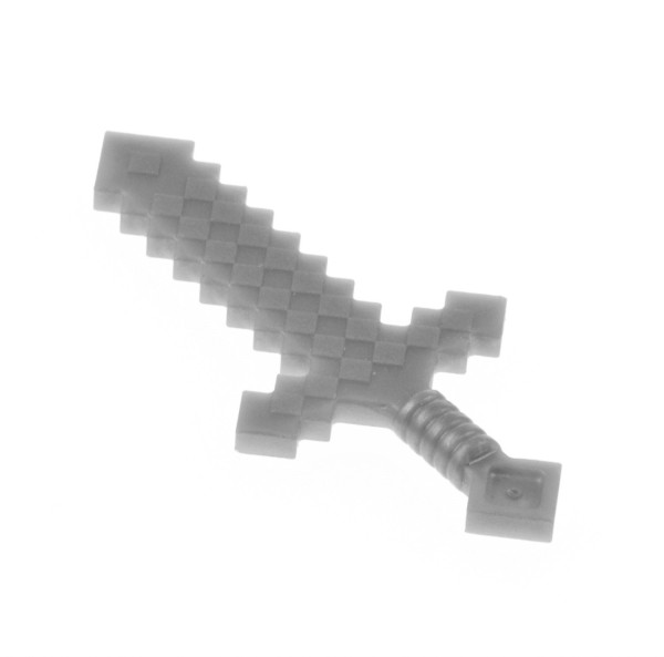 1x Lego Figuren Minecraft Zubehör Waffe Schwert Eisen silber grau 6089098 18787