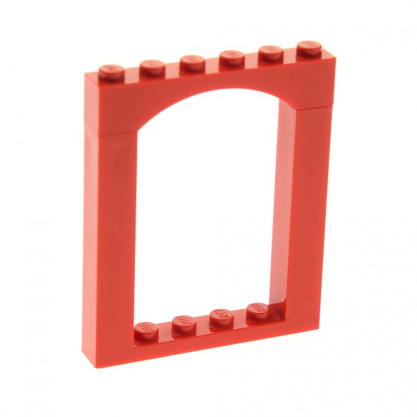 1x Lego Tor Bogenstein rot 1x6x6 Tür Bogen Fenster Rahmen Set 6464 4119070 30257