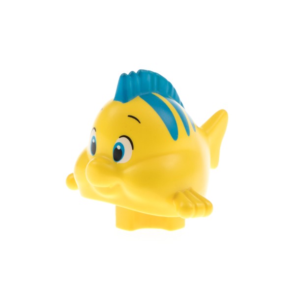 1x Lego Duplo Tier Fisch Flunder Fabius gelb blau gestreift Arielle 11374pb01