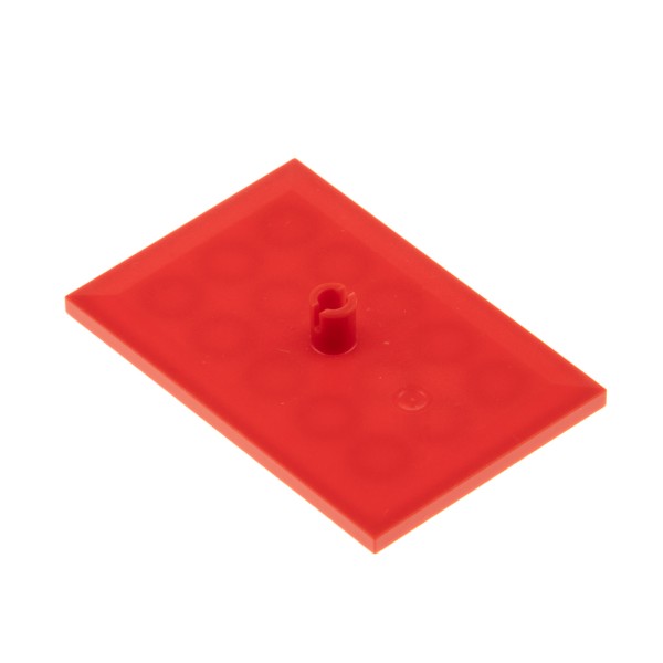 1x Lego Zug Dreh Platte 6x4 rot mit 5mm Pin Eisenbahn 60052 7939 18626 4025