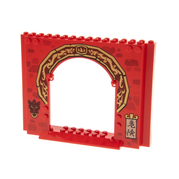1x Lego Panele Tür Rahmen 4x16x10 rot Drache Kopf Ninjago 6135188 15626pb05