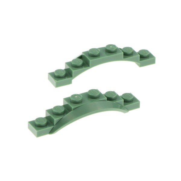 2x Lego Radkasten 1.5x6x1 sand grün Kotflügel Bogen Rahmen 63970 62361