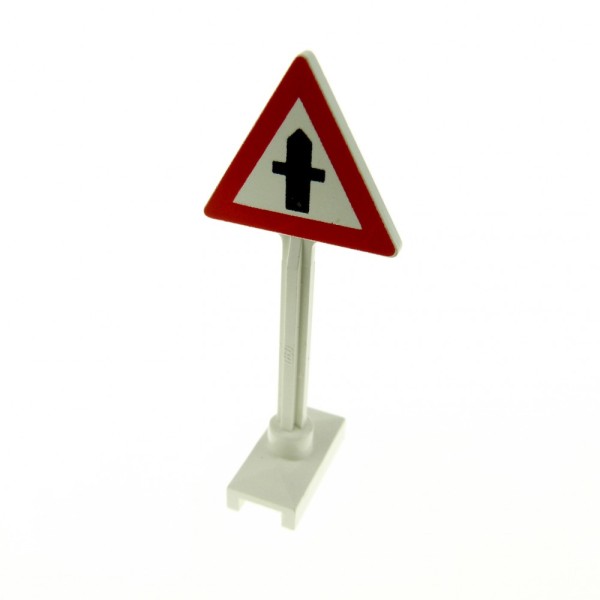 1x Lego Verkehrs Straßen Schild Dreieck rot weiß Achtung Vorfahrt Straße 649p02