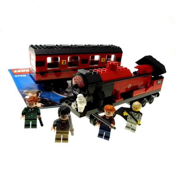 1 x Lego System Set Modell Harry Potter Zug 9V 4758 Hogwarts Express Eisenbahn ( 5972 ) mit 4 Figuren 2. Edition incomplete unvollständig 
