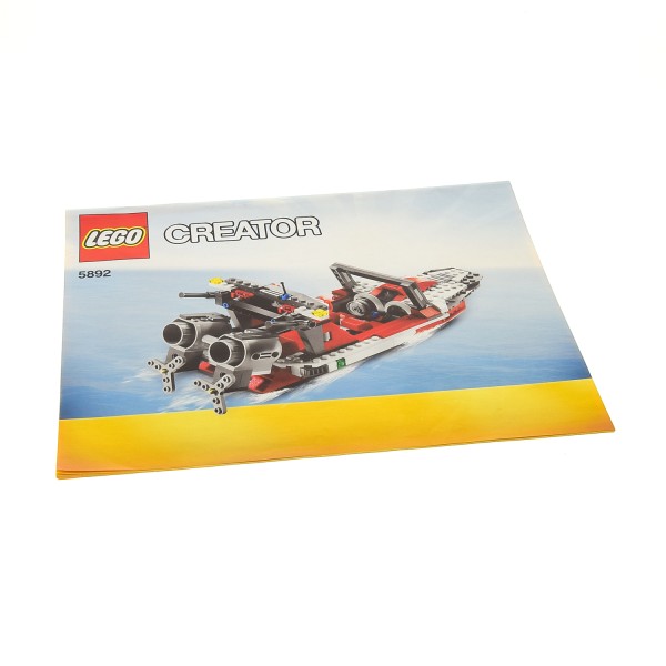 1x Lego Bauanleitung A4 Heft 3 Creator Speed Renn Boot 5892