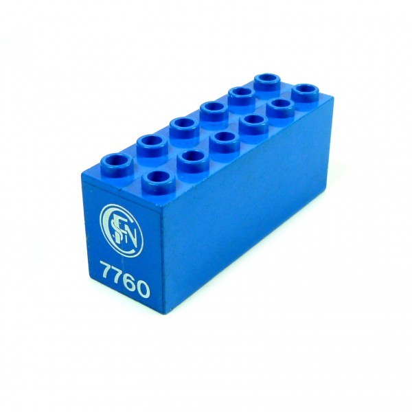 1 x Lego Gewicht Stein blau 12 V Eisenbahn Zug 2x6x2 Diesellok 7760 73090 a F88