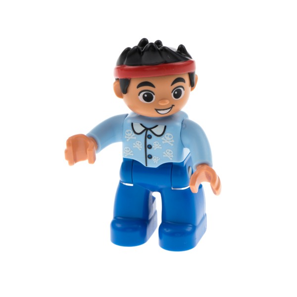 1x Lego Duplo Figur Mann blau Verlorener Junge Nimmerland 47394pb185