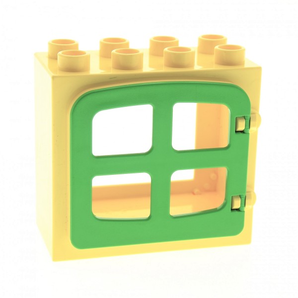 1x Lego Duplo Fenster Rahmen klein 2x4x3 hell gelb Tür hell grün 4809 2332a