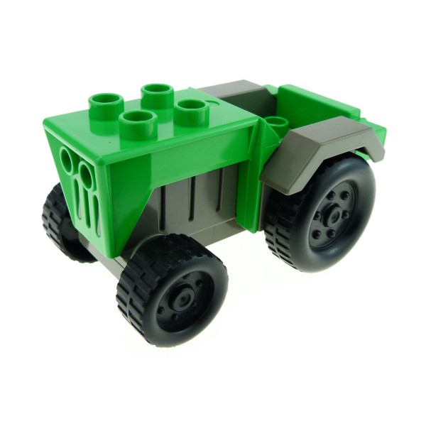 1x Lego Duplo Fahrzeug Traktor hell grün alt-dunkel grau Set 3618 bb0966c01