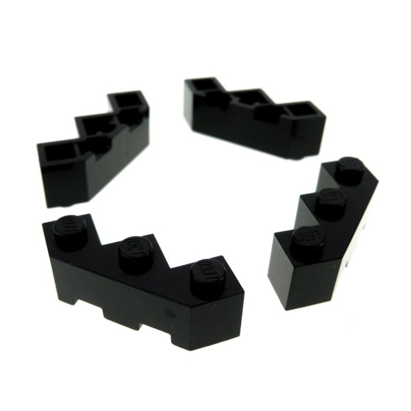 LEGO 10 x Diagonalstein Mauerstein schwarz Black Brick Modified Facet 3x3 2462 
