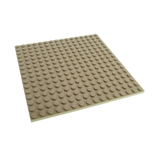 1x Lego Bau Platte 16x16 dunkel beige beidseitig bebaubar Basic 4613196 91405