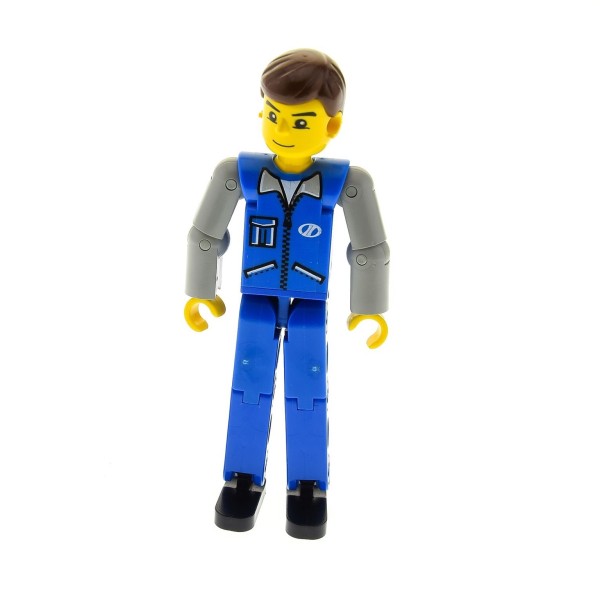 1x Lego Technic Figur Mann blau Reißverschluss Fahrer 8235 tech015