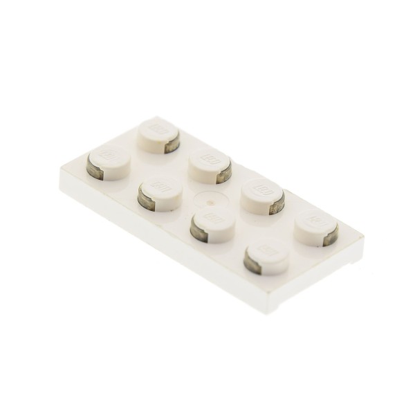 1x Lego Leiterplatte Stein creme weiß 2x4 Strom Light & Sound 4757
