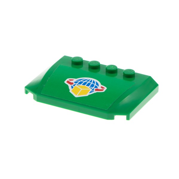 1x Lego Motorhaube 4x6 x 2/3 grün Auto Dach Globus 7633 4503291 52031pb015