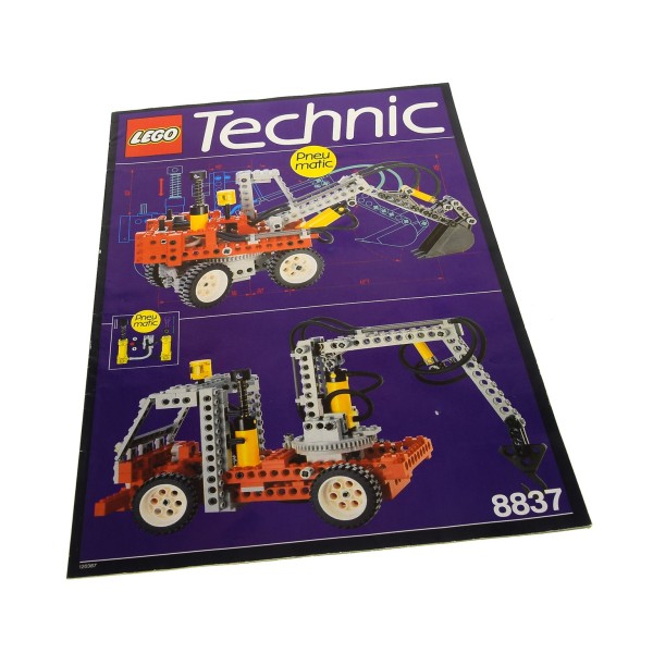 1x Lego Technic Bauanleitung A4 Pneumatik Bagger Löffelbagger 8837