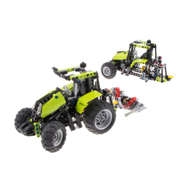1x Lego Technic Teile Set 9393 Traktor / Buggy Farm Auto lime grün unvollständig