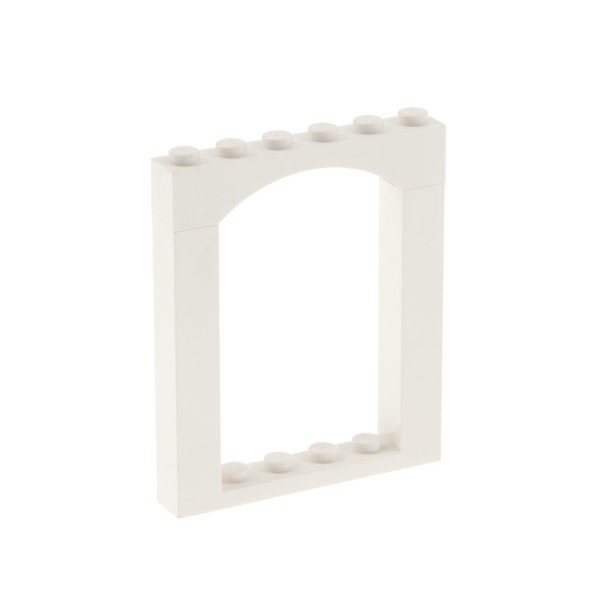 1x Lego Tor Bogenstein 1x6x6 weiß Tür Fenster Rahmen Set 6435 6464 30257