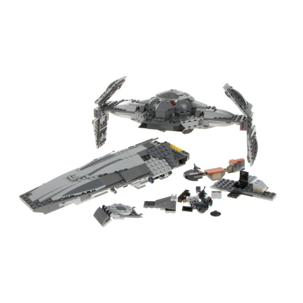 1x Lego Teile Set Star Wars Sith Infiltrator Raumschiff 75096 grau unvollständig