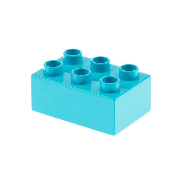 1x Lego Duplo Basic Bau Stein 2x3 azur hell blau Kindergarten Set 10943 87084