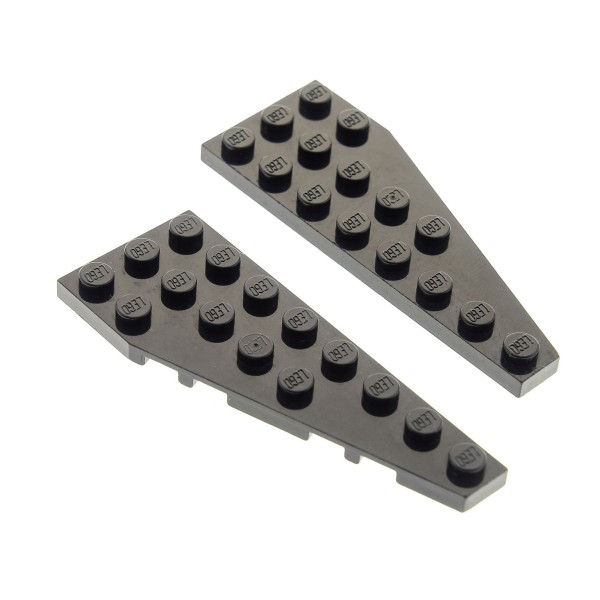 2x Lego Flügel Platten schwarz 8x3 links rechts Platte Star Wars 50305 50304