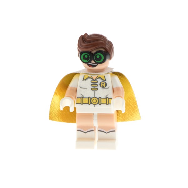 1x Lego Figur The Batman Movie Mann Disco Robin Anzug Umhang weiß gold sh444