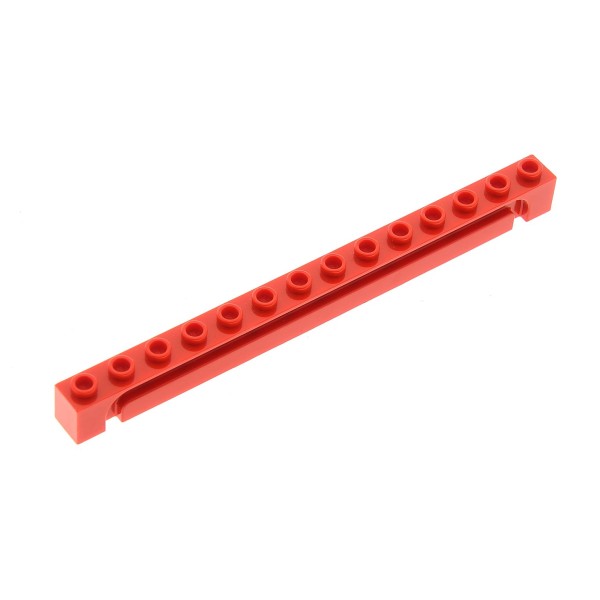 1 x Lego System Führungsschiene rot 1x14 Rolltor Stein Nut Führung Garagen Tor Set Feuerwehr 10184 6571 4492273 4217