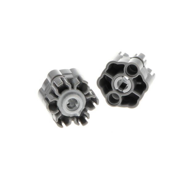 2x Lego Kanone Waffe Trommel dunkel grau Auslöser hell grau 18588 18587 18588c01