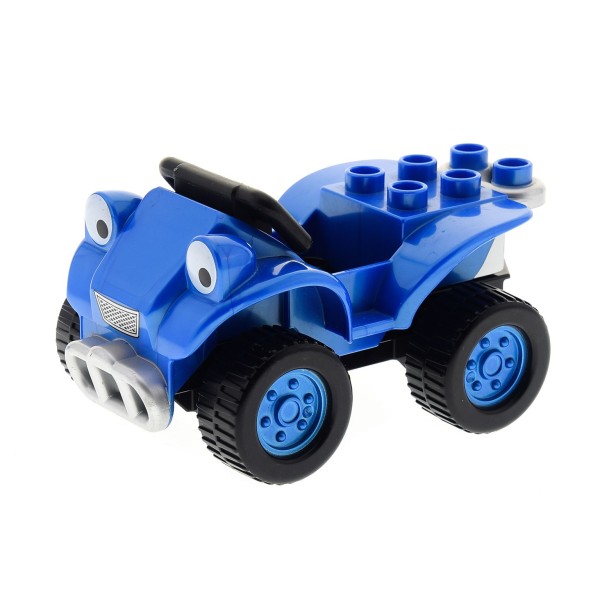 1x Lego Duplo Bau Fahrzeug Auto Sprinti metallic blau schwarz 54007c02 54005pb01