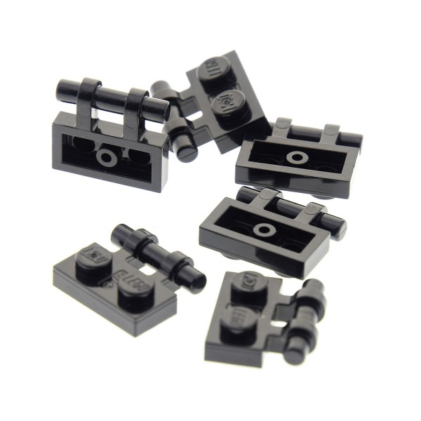 6x Lego Scharnier Platte Träger 1x2 schwarz Star Wars Set 10228 254026 2540