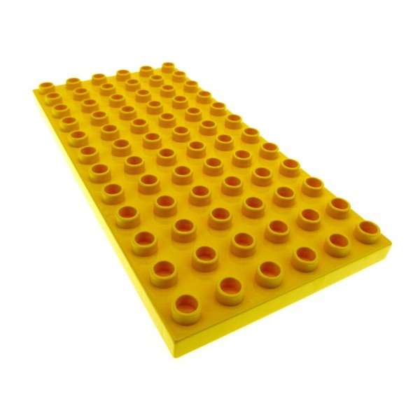 1x Lego Duplo Platte B-Ware beschädigt gelb 6x12 Grundplatte Basic 4196 18921