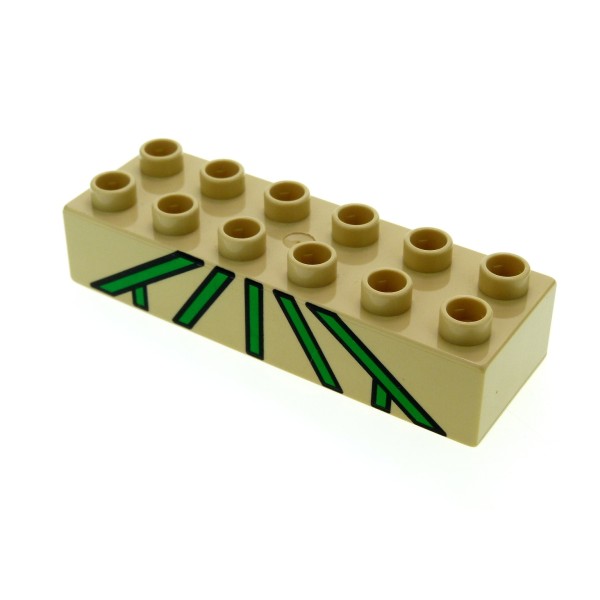 1x Lego Duplo Bau Stein 2x6 beige bedruckt Thomas 5552 4265299 2300pb004