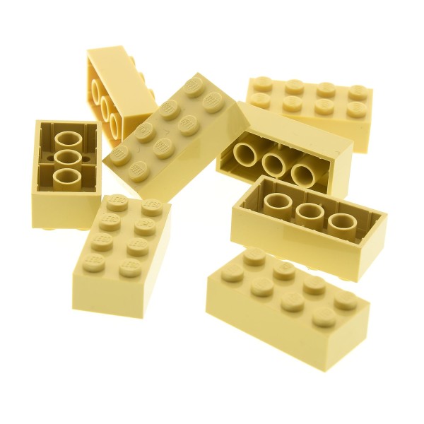 8x Lego Bau Stein beige 2x4x1 basic Star Wars Simpsons 7194 5526 7186 71006 4114319 3001