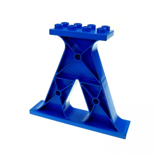 1x Lego Duplo Stütze B-Ware abgenutzt 2x8x6 blau Träger Brücken Pfeiler 4539