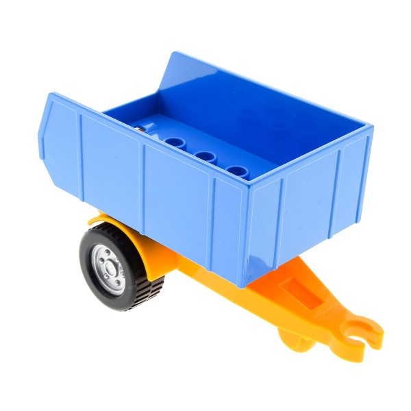 1x Lego Duplo Anhänger azur blau orange Ladefläche 14923c01 18515 13606 13607