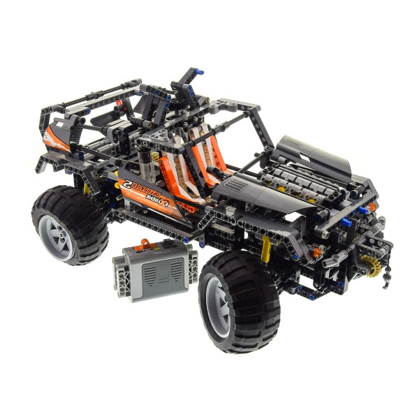 1 x Lego Technic Set Modell 8297 Off Roader Truck grau orange Jeep Geländewagen Technik Auto mit Batteriekasten incomplete unvollständig 