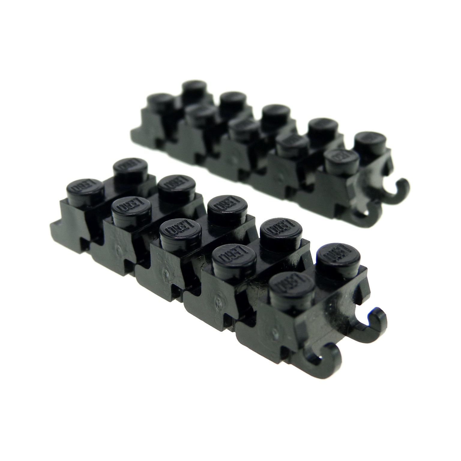 10x Link Kette Profil Kettennotglied Chenille Schwarz/Schwarz Lego Technic 