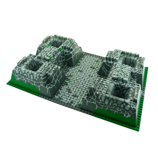 1x Lego 3D Bau Platte 32x48x6 neu-hell grau grün Felsen 8781 30271pb01
