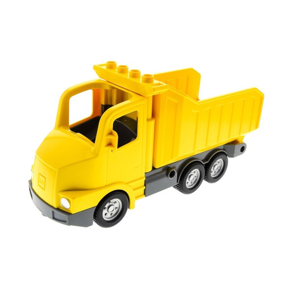 1x Lego Duplo Fahrzeug LKW Mulden Kipper gelb grau Container 87705 87700c01