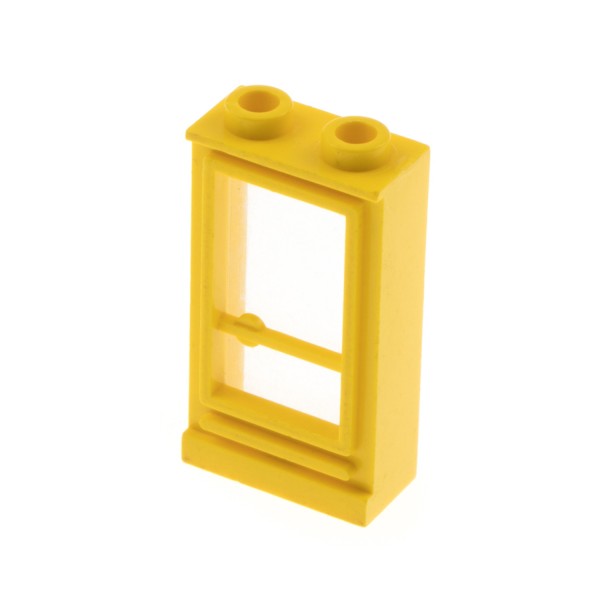 1x Lego Tür Rahmen 1x2x3 gelb transparent weiß rechts Haus 33bc01