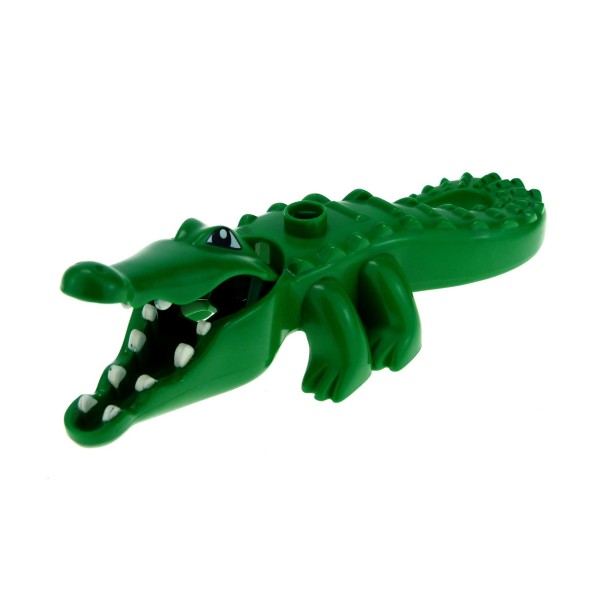 1x Lego Duplo Tier Krokodil B-Ware abgenutzt grün groß Alligator Zoo 53915c01