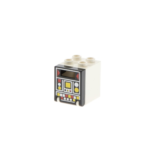 1x Lego Schrank Container Box 2x2x2 creme weiß Tür bedruckt 4346pb05 4345