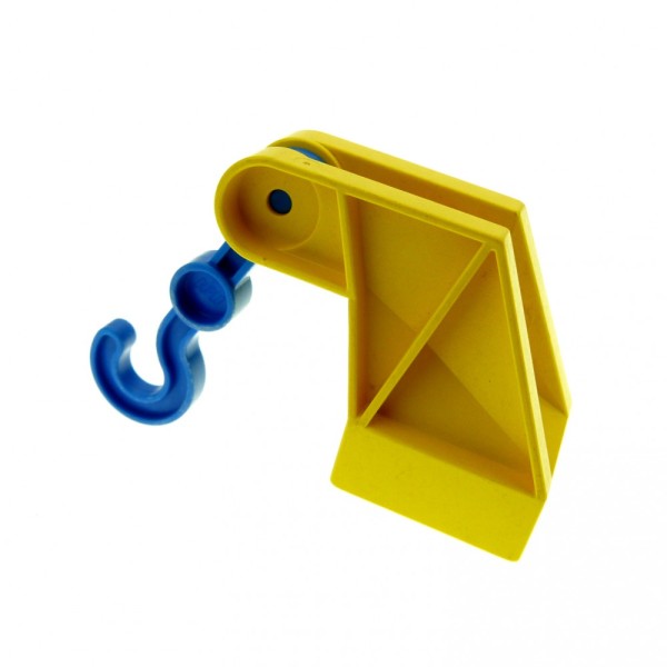 1x Lego Duplo Haken gelb blau 2x2 Abschlepp Wagen Kran Arm Auto 3606 2222c01