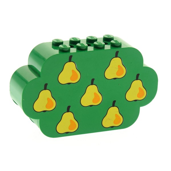 1x Lego Obstbaum Stein 2x8x4 grün Baum Krone gelb 7 Birnen 6214px1