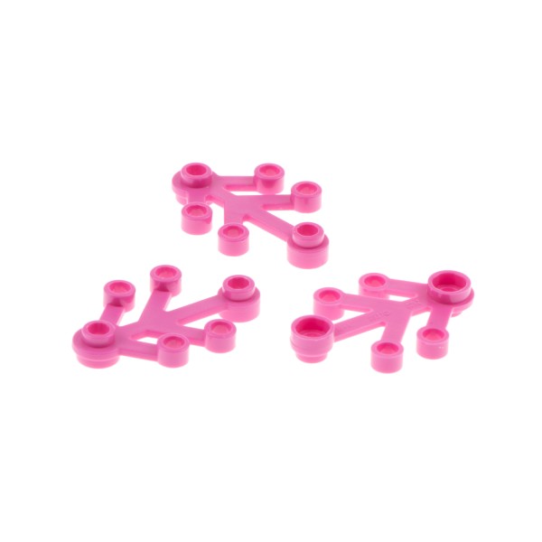 3x Lego Pflanze Blätter 4x3 dunkel pink Blatt klein Laub Strauch 6093480 2423