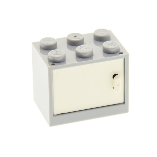 1x Lego Schrank neu-hell grau 2x3x2 Tür weiss Kiste 4265746 4533 92410 4532a