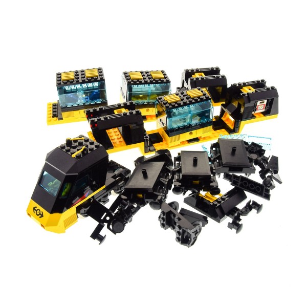 1 x Lego System Teile Set Modell 4559 9 Volt Cargo Railway Elektrische Eisenbahn E-Lok Zug gelb mit Figur geprüft incomplete unvollständig 